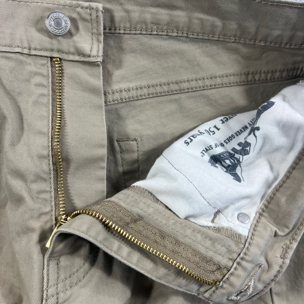 LEVI'S 514 Straight Pants‎ Mens 34x30 Tan Khaki Stretch 00514-1865 Modern Cotton - Picture 13 of 16